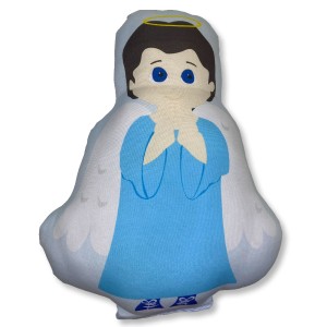 AL38457 - Almofada Naninha Anjo Azul (G) -  34x28cm