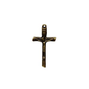 CZ861385P3 - Crucifixo Metal Ouro Velho c/ 3un. - 5x2,7cm