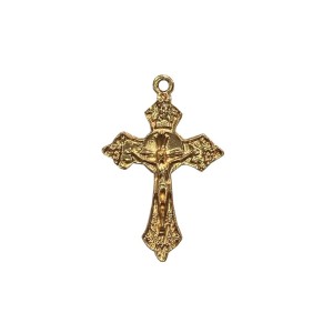 CZ861757 - Crucifixo Metal Dourado - 5,9x3,9cm