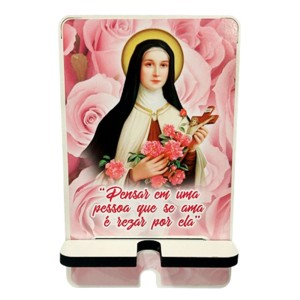 DR11800 - Porta Celular Santa Terezinha das Rosas MDF - 15,5x10cm