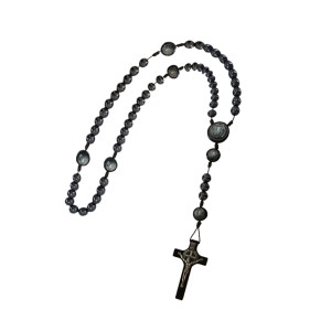 TE69090 - Terço Hematita São Bento - 46cm